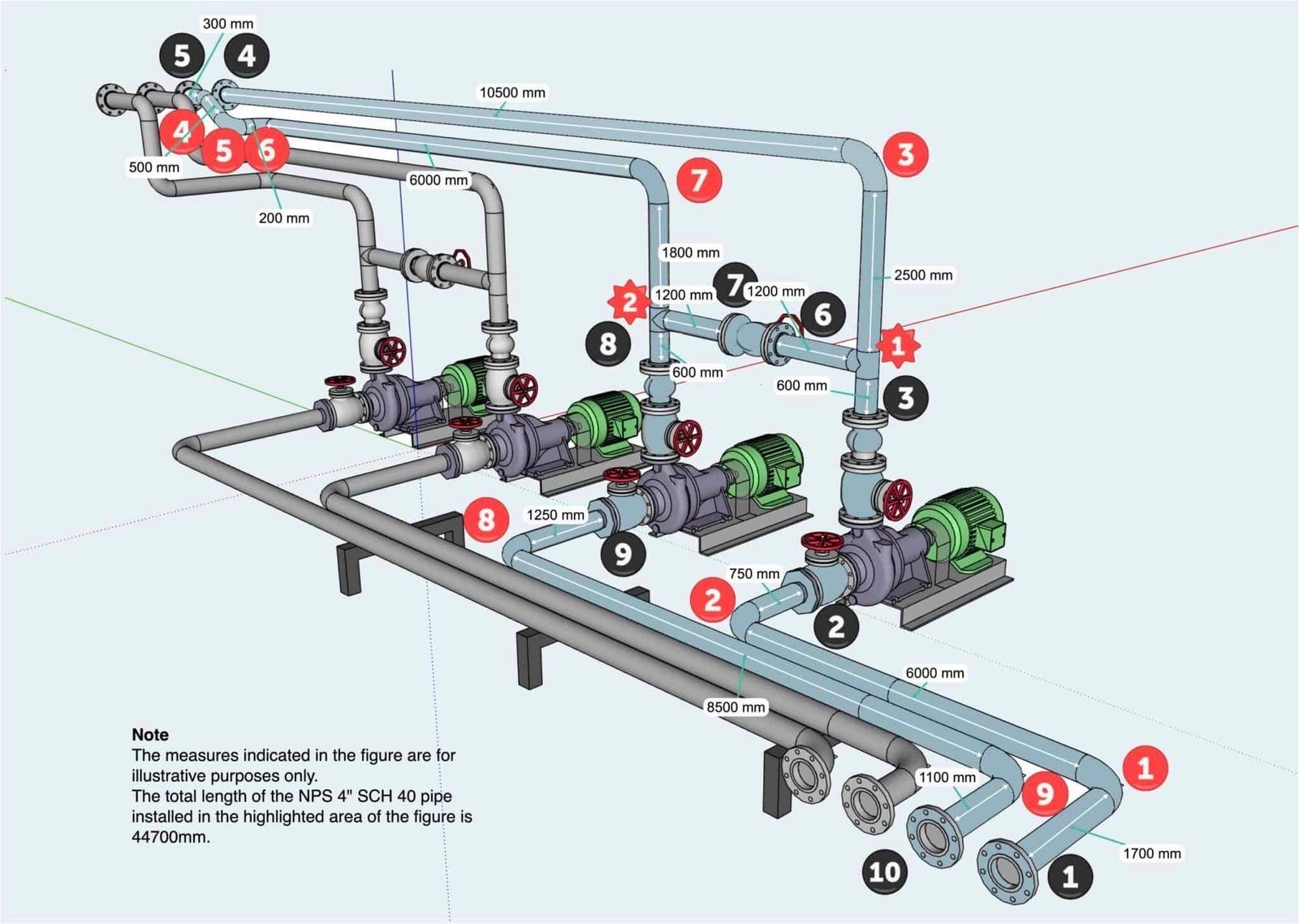 Prefabricated pipe – Calculate Man Hours