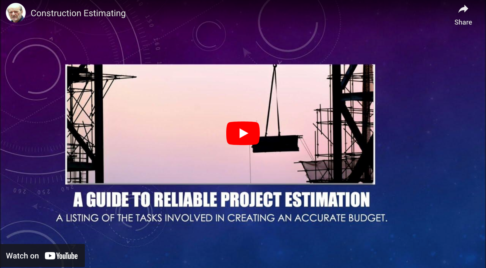 Cover of the construction estimating video